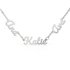 Personalized Three-Name Script Necklace
