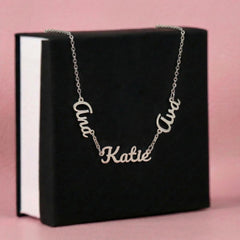 Personalized Three-Name Script Necklace
