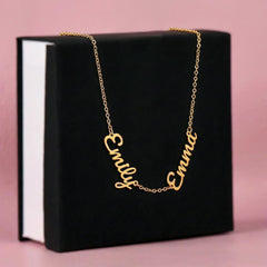 Personalized Three-Name Script Necklace