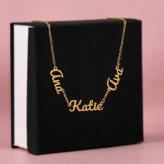 Personalized Three-Name Script Necklace