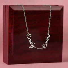 Personalized Three-Name Script Necklace