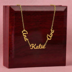 Personalized Three-Name Script Necklace