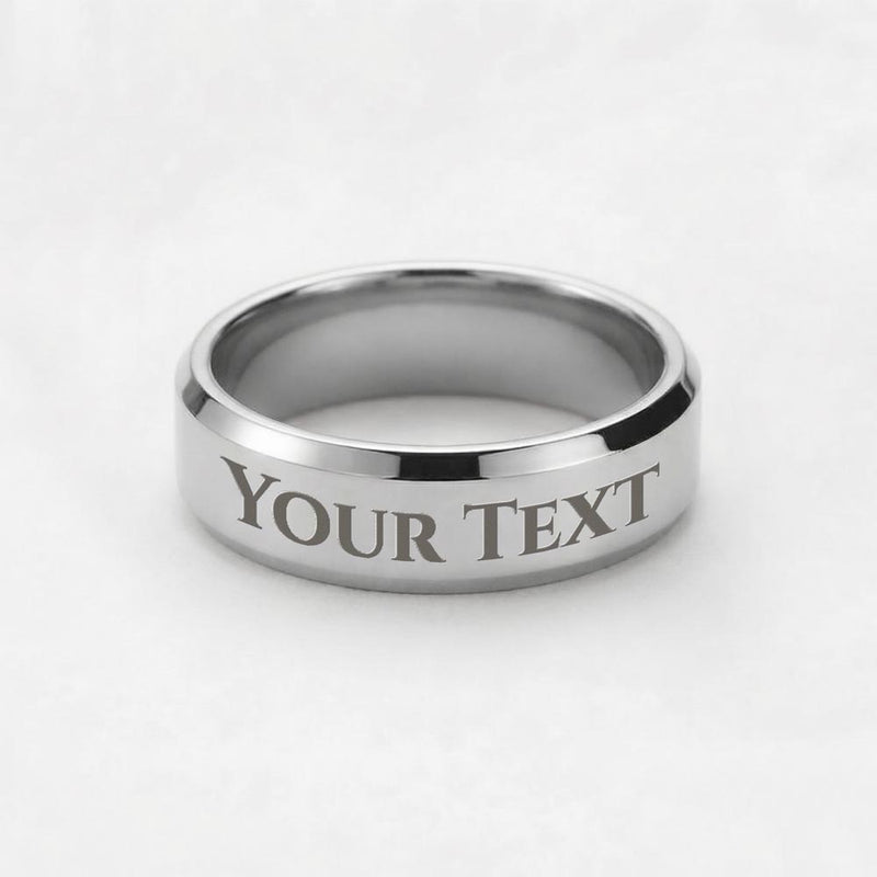 Personalized Men's Engraved Message Ring