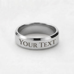 Personalized Men's Engraved Message Ring