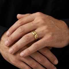 Personalized Men's Engraved Message Ring