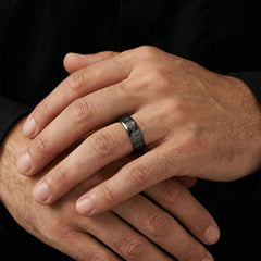 Personalized Men's Engraved Message Ring