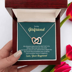 Interlocking Hearts Necklace - To My Girlfriend