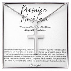 Artisan Cross Necklace with Snake Chain - Promise Necklace